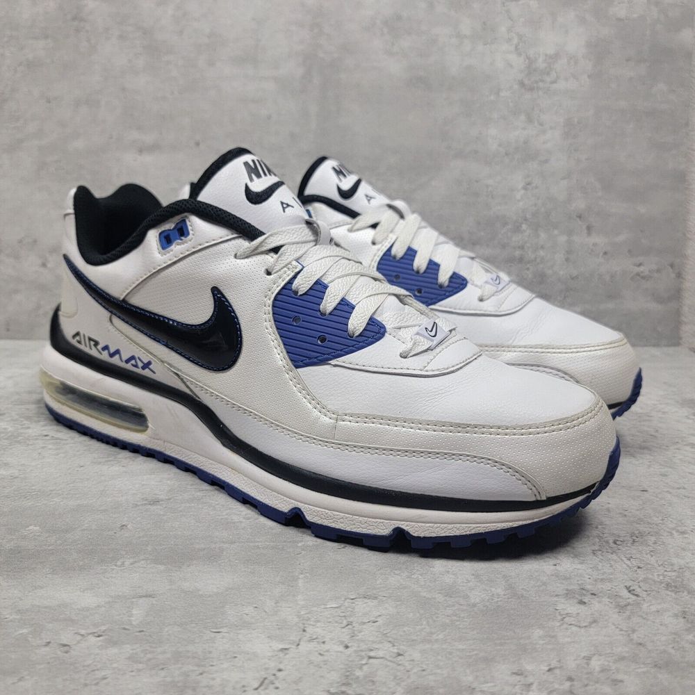 Nike Mens Size 13 Air Max Running Shoes Wright White Blue Black Sneakers‎